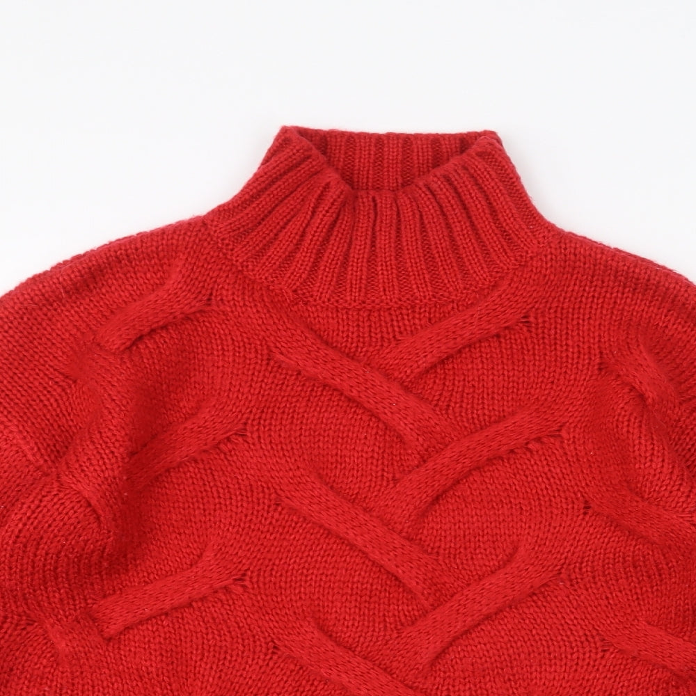 Boohoo Womens Red   Pullover Jumper Size M