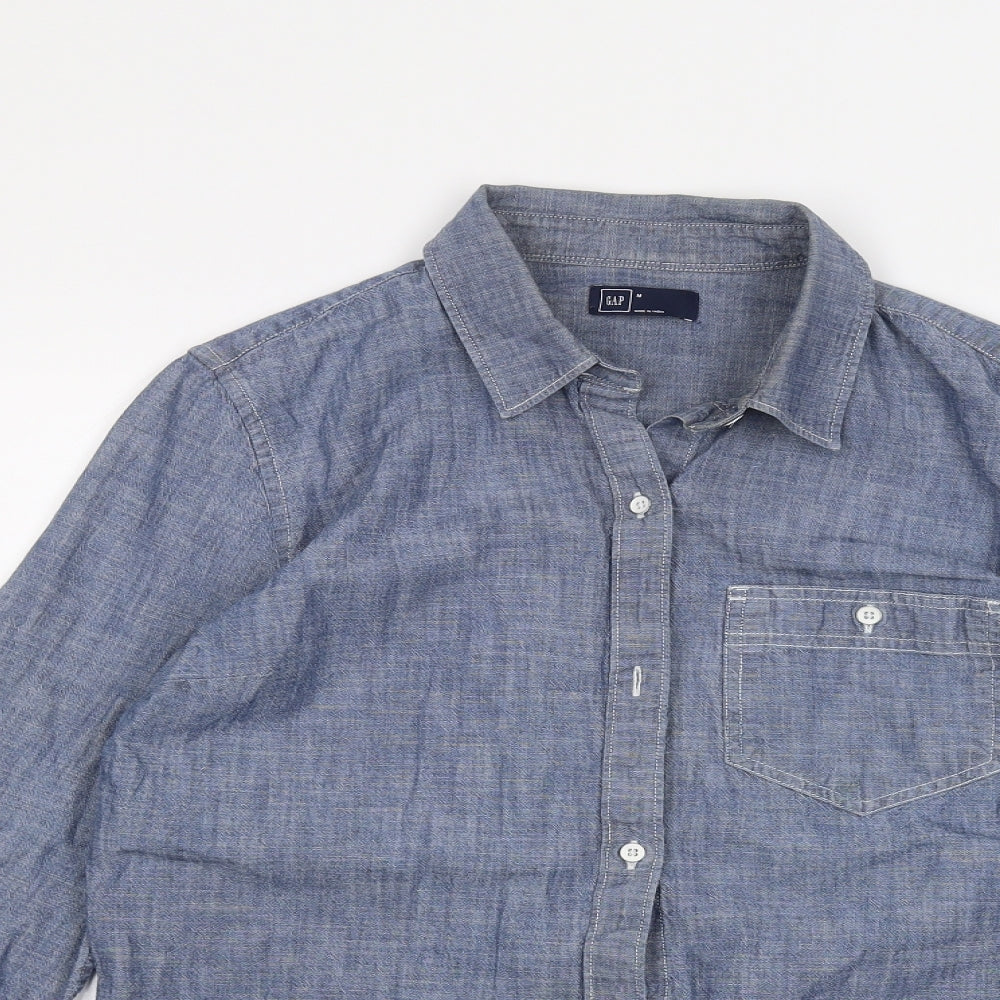 Gap Mens Blue    Dress Shirt Size M