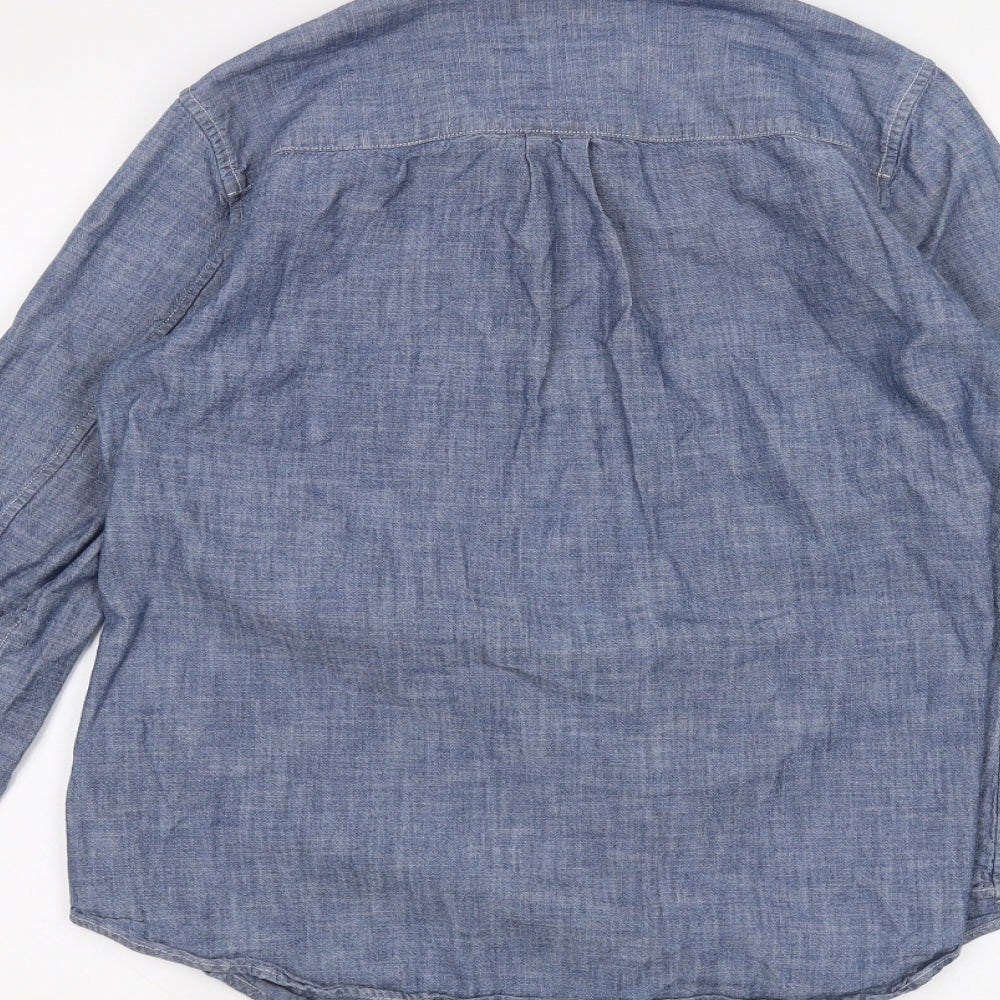 Gap Mens Blue    Dress Shirt Size M