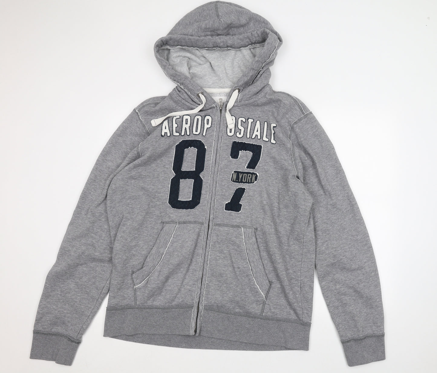 aeropostale Mens Grey   Full Zip Hoodie Size XL