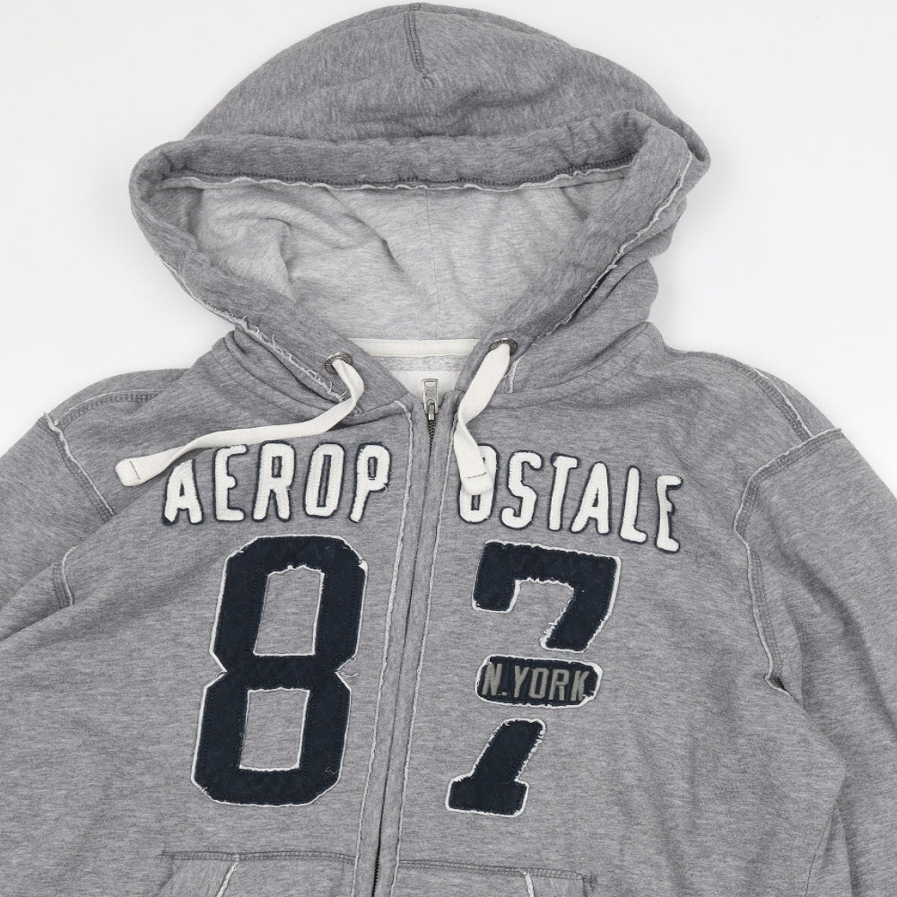aeropostale Mens Grey   Full Zip Hoodie Size XL