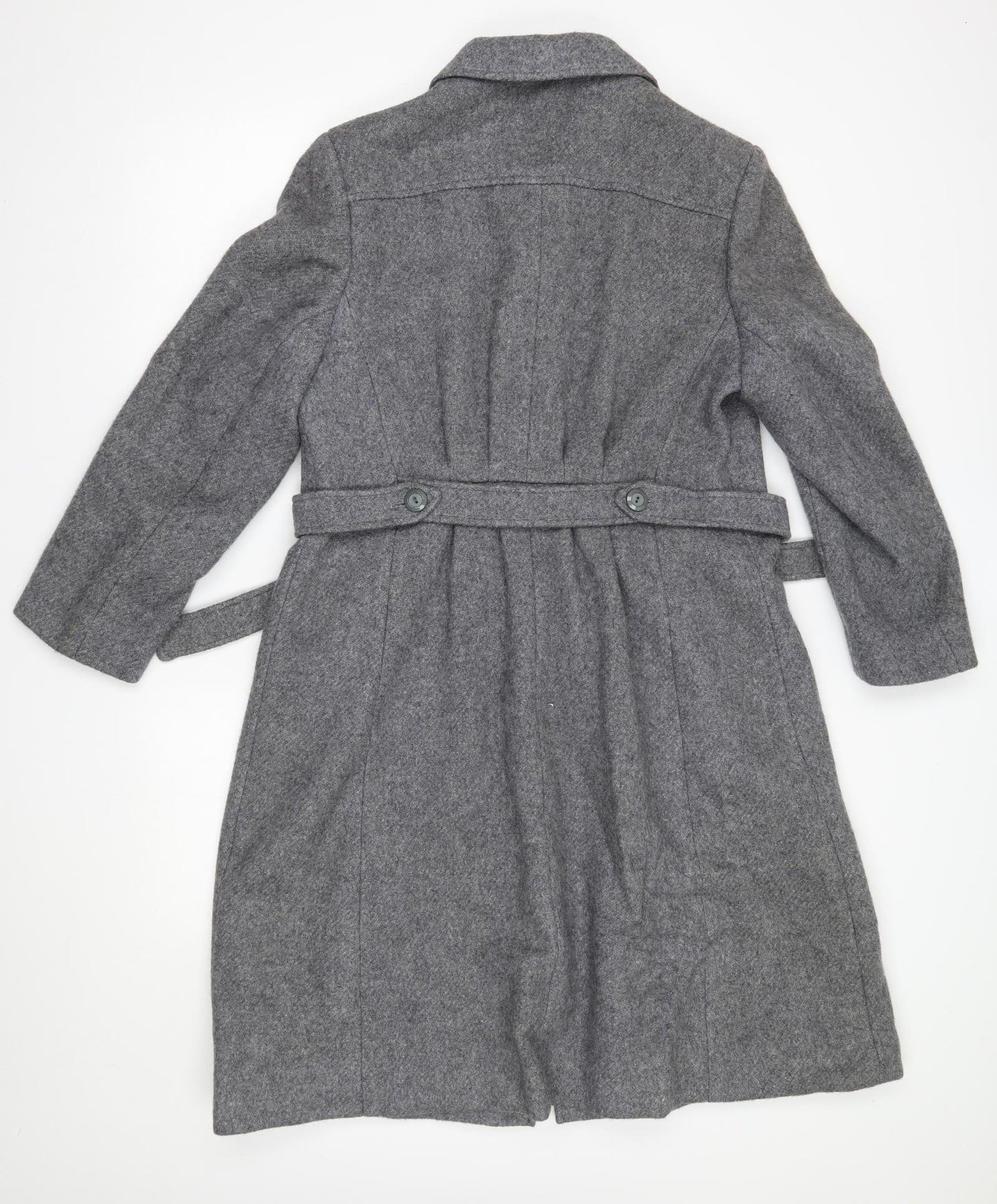 Preworn Womens Grey   Overcoat Coat Size 18