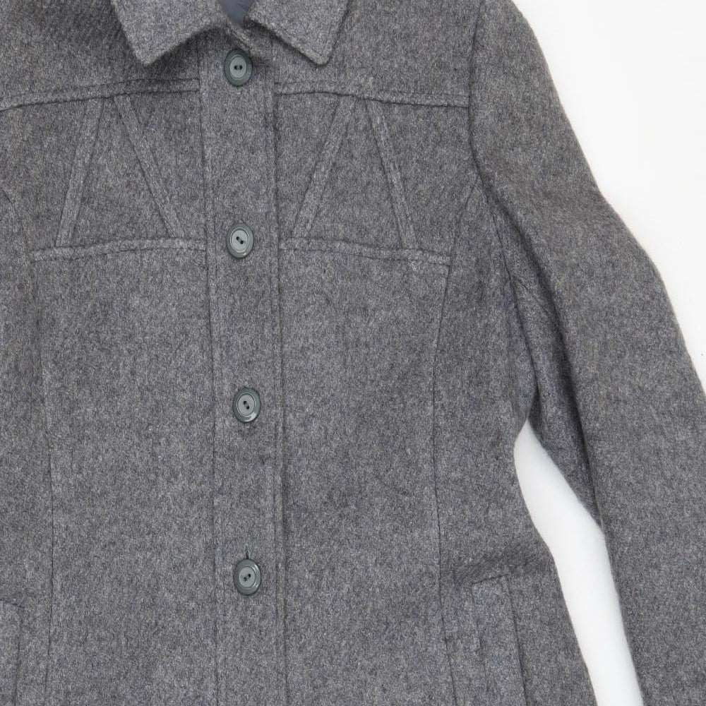 Preworn Womens Grey   Overcoat Coat Size 18