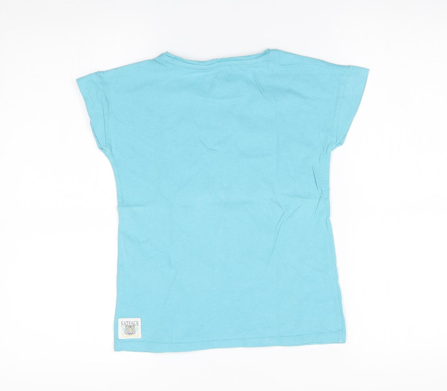 fatface Girls Blue   Basic T-Shirt Size 9-10 Years  - reversible sequins