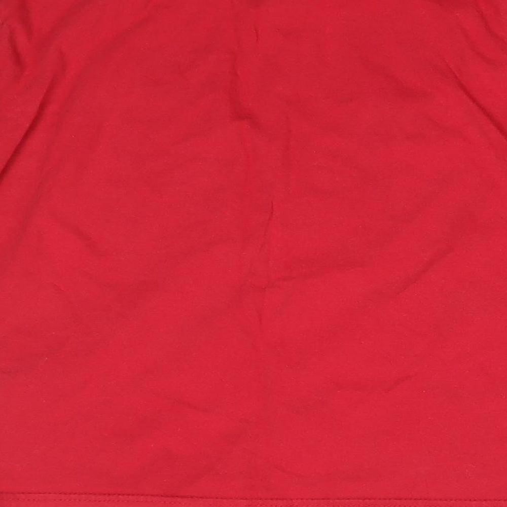 Made By Elves Boys Red   Basic T-Shirt Size 7-8 Years  - little elf