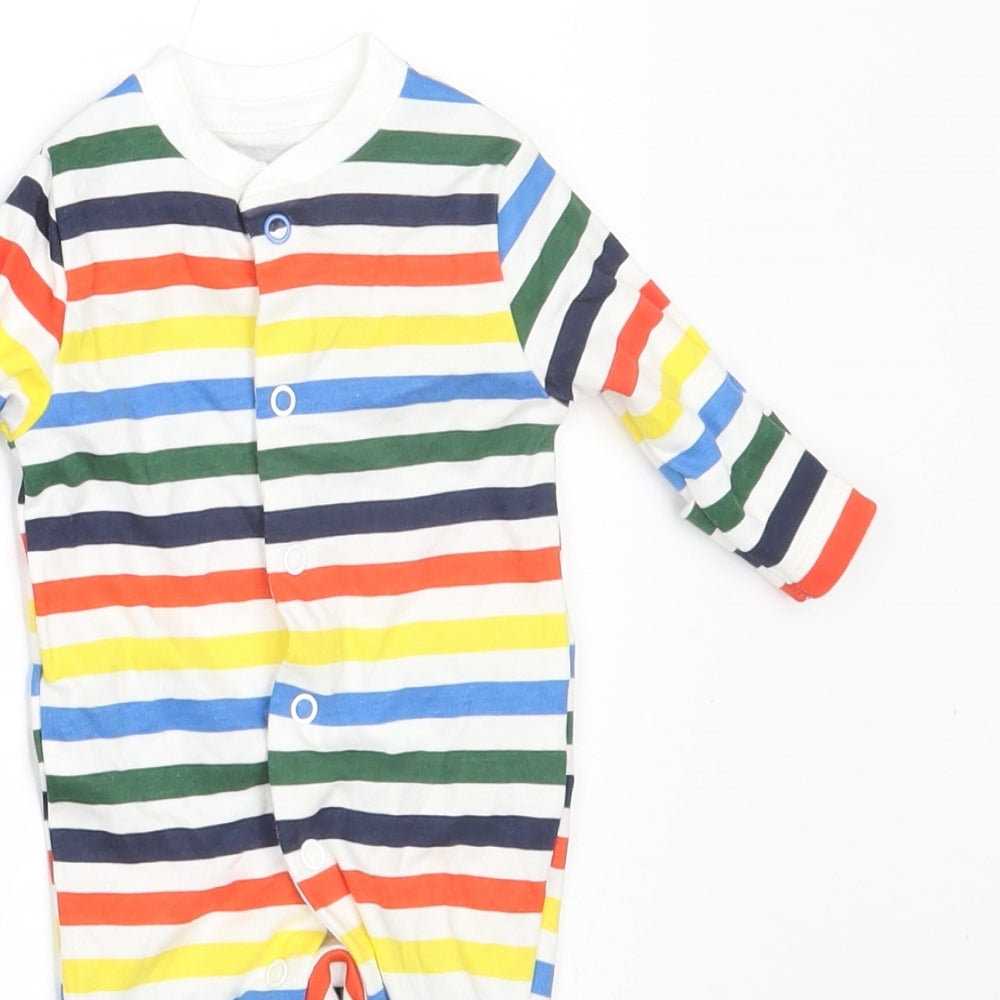 Primark Baby Multicoloured Striped  Babygrow One-Piece Size 0-3 Months