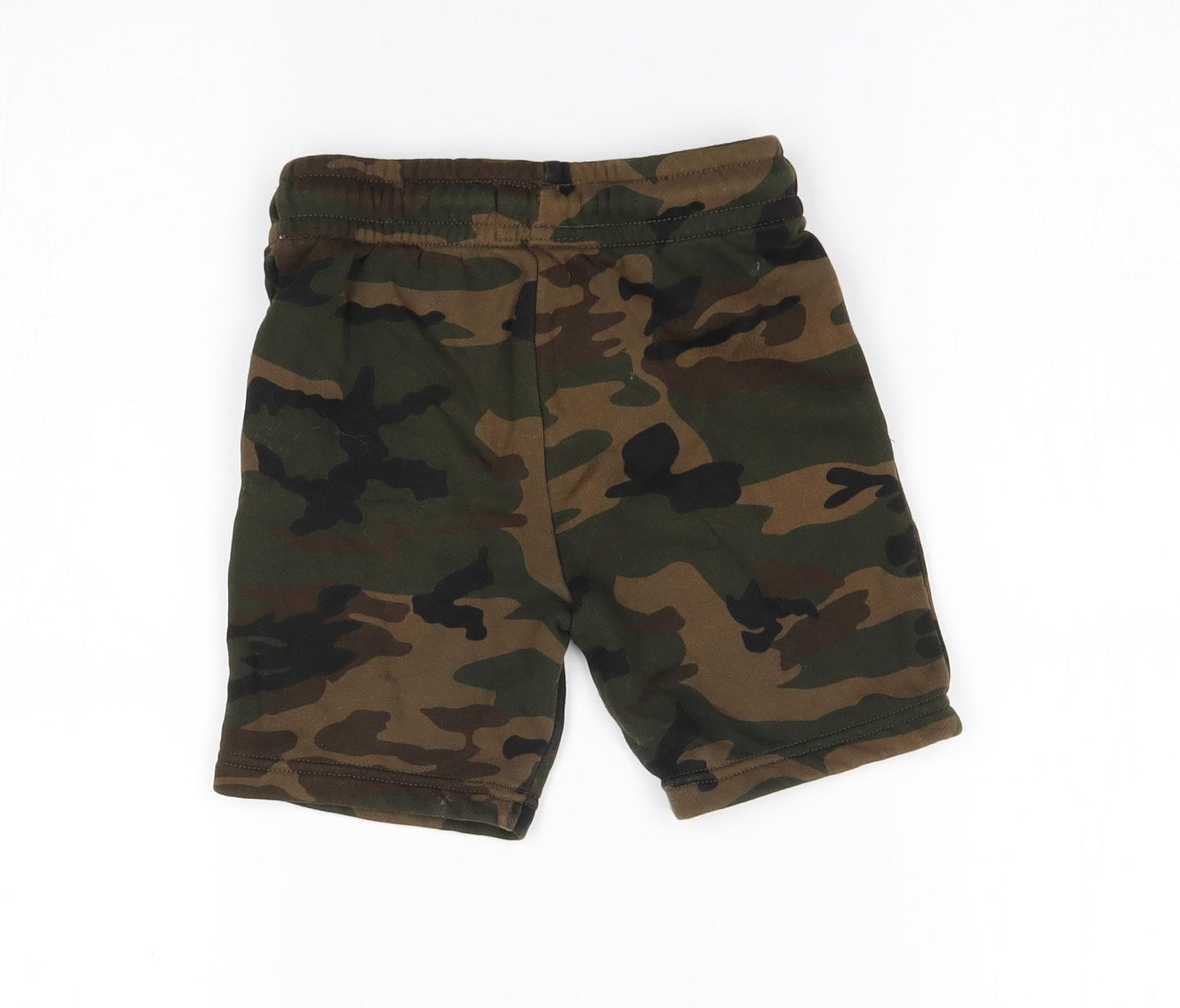 Primark Boys Green Camouflage  Sweat Shorts Size 3-4 Years
