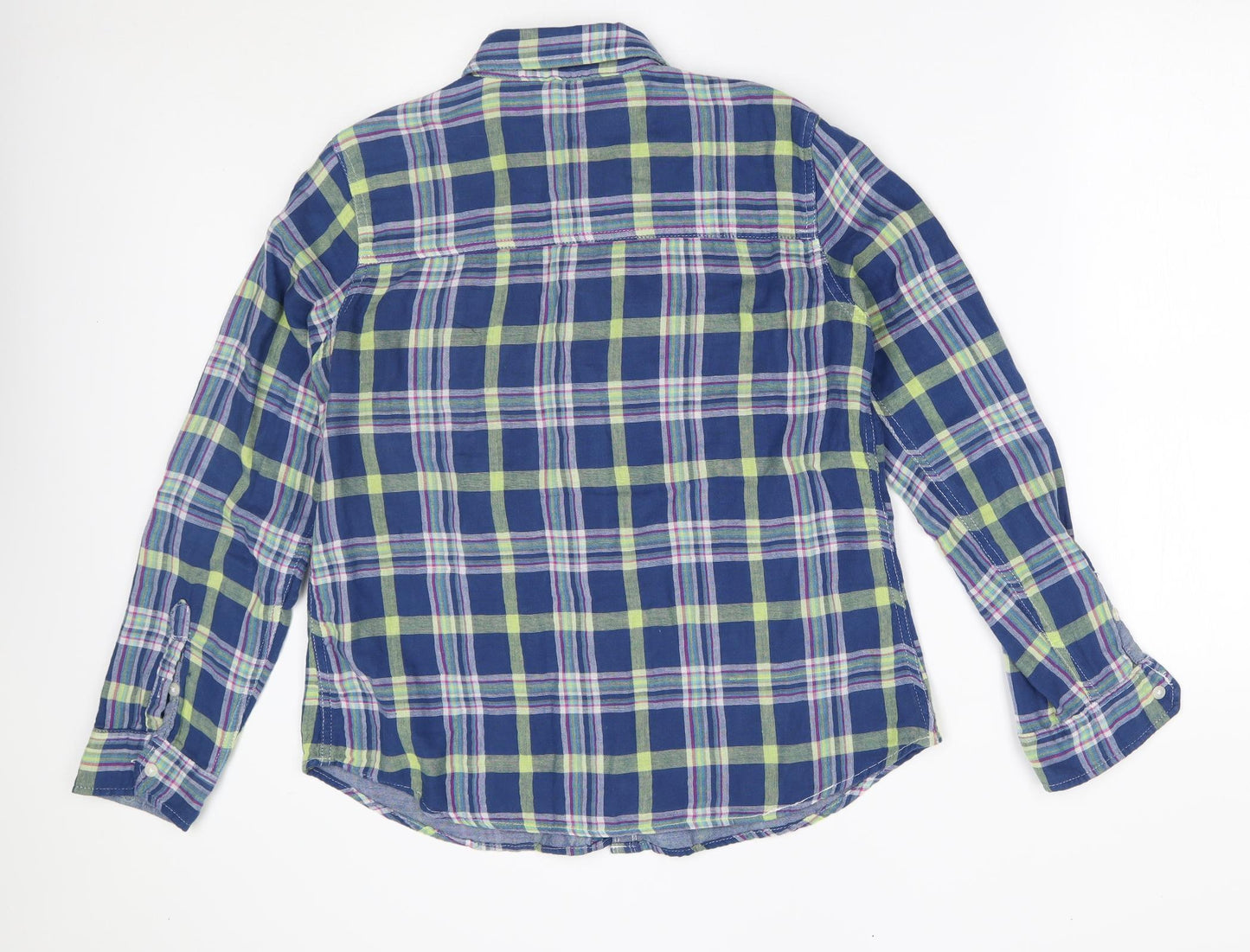coupe collections Womens Multicoloured Plaid  Basic Button-Up Size L