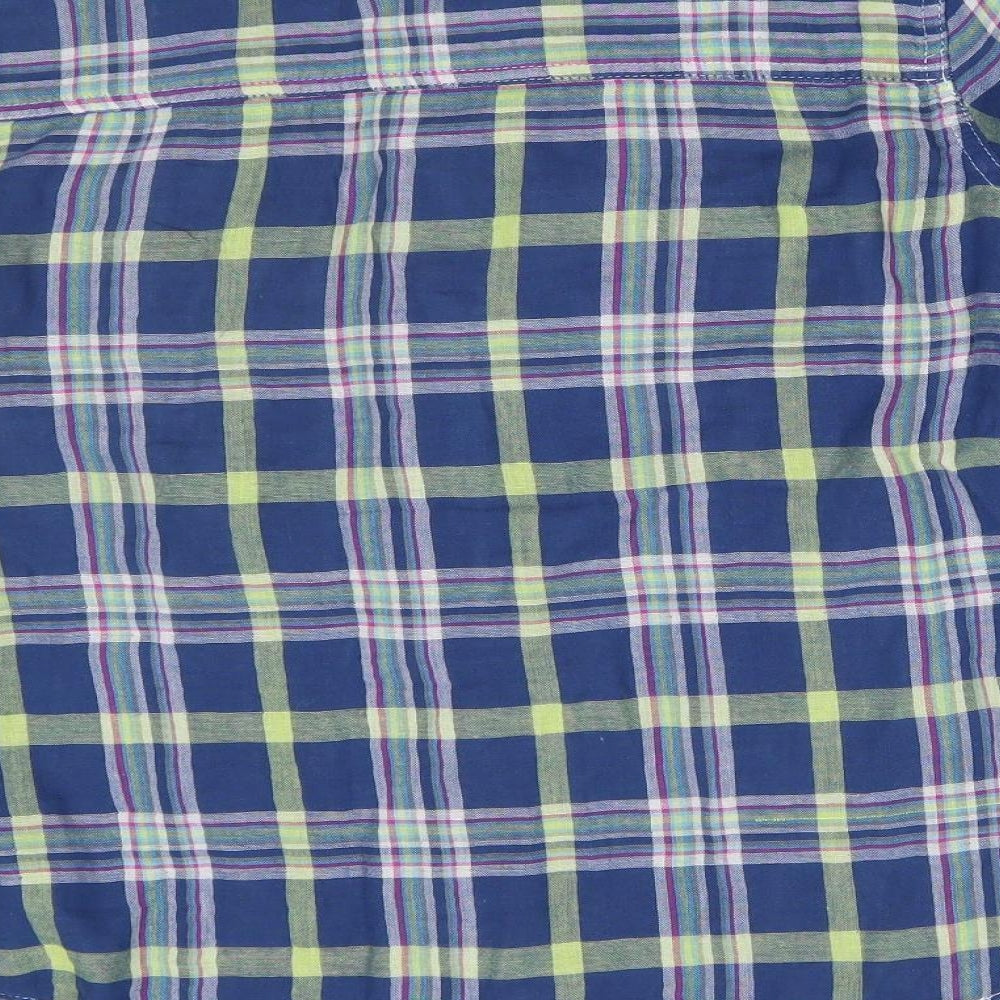 coupe collections Womens Multicoloured Plaid  Basic Button-Up Size L