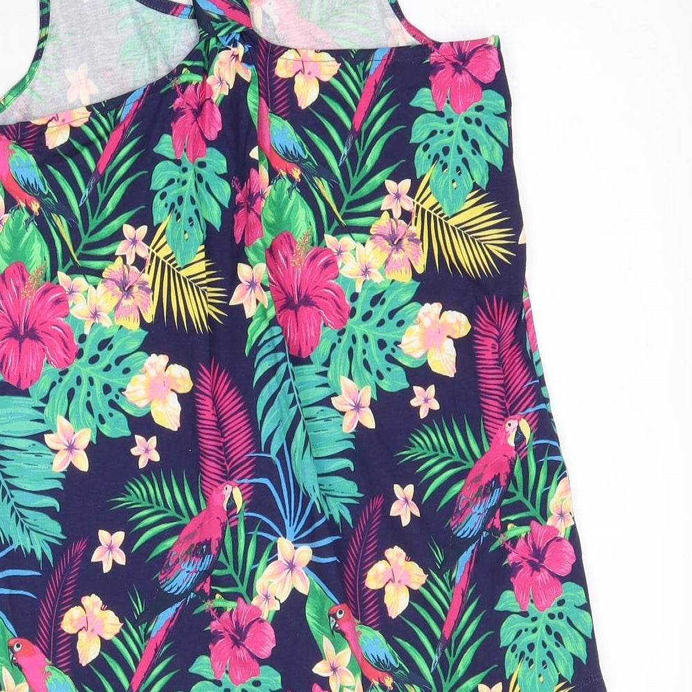 Primark Girls Multicoloured Floral  Basic Tank Size 11-12 Years