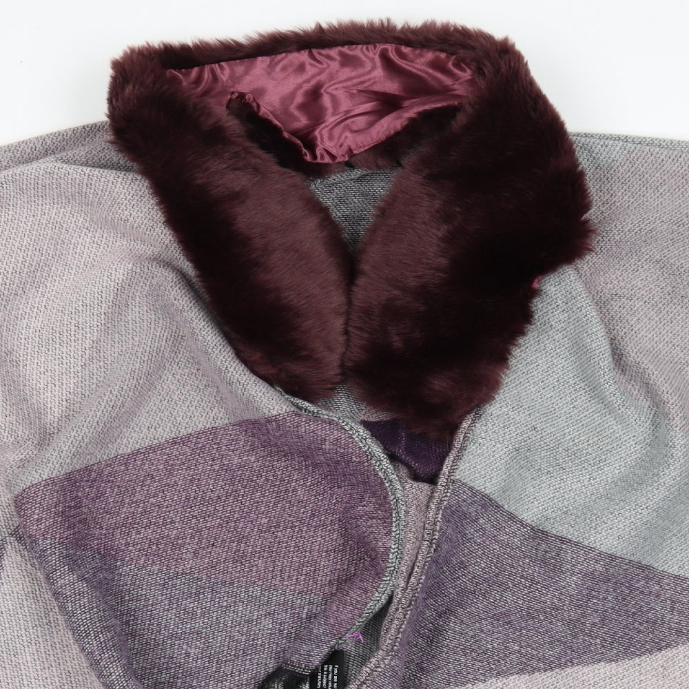 Roman Womens Purple   Cape Jumper One Size