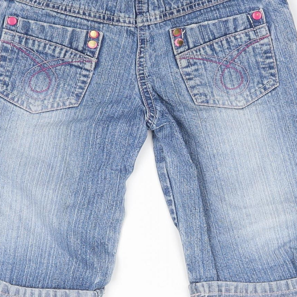 George Girls Blue   Cropped Jeans Size 3-4 Years - heart