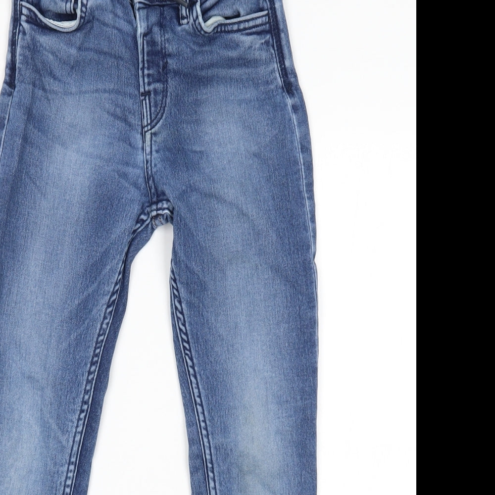 H&M Girls Blue   Straight Jeans Size 7-8 Years - super soft, ogger style