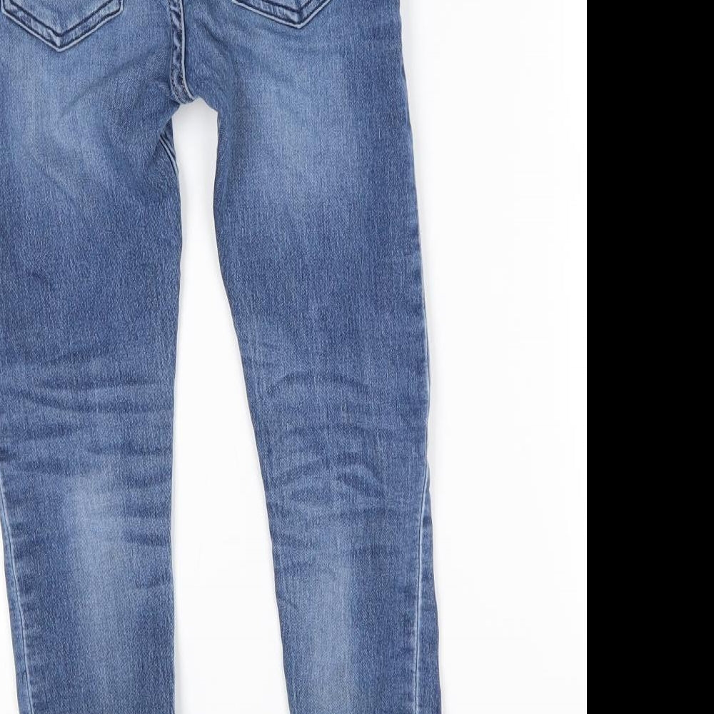 H&M Girls Blue   Straight Jeans Size 7-8 Years - super soft, ogger style