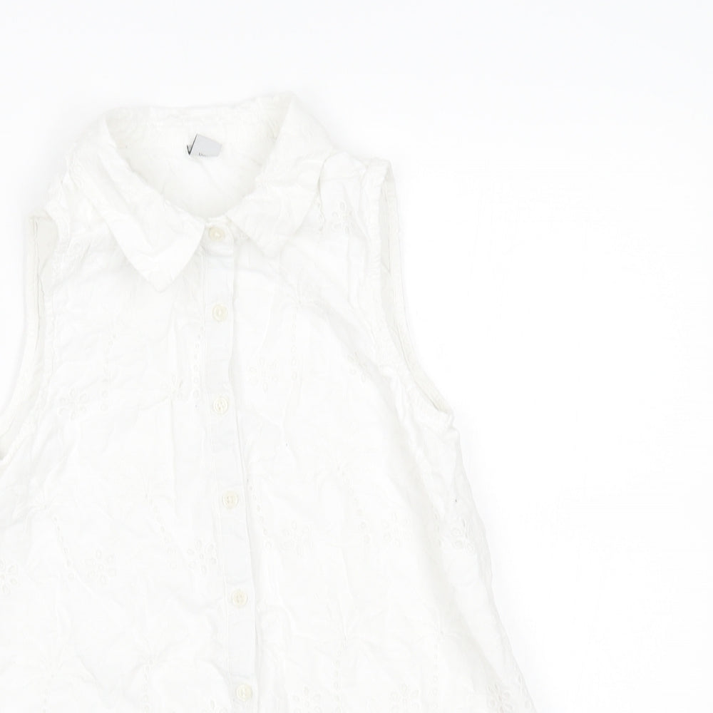TU Womens White   Basic Button-Up Size 12