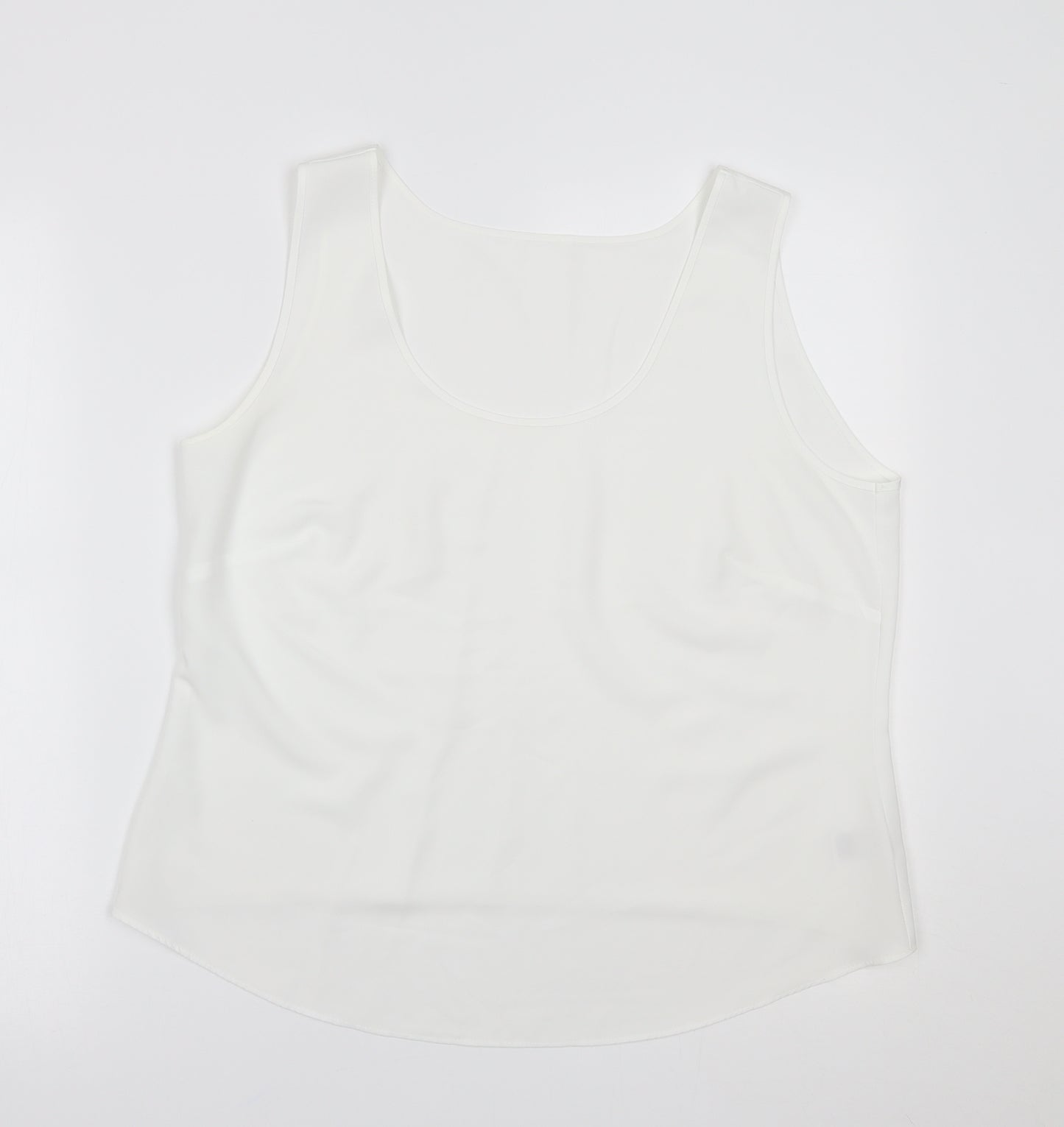M&S Womens White   Basic Tank Size 16  -