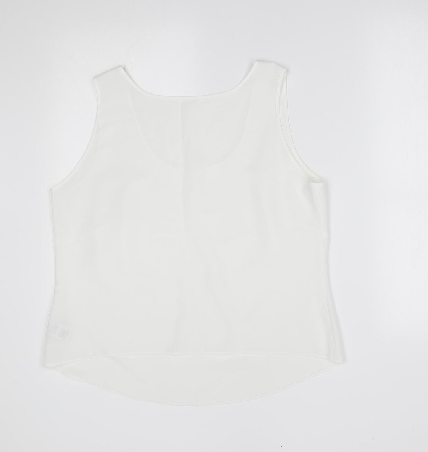 M&S Womens White   Basic Tank Size 16  -