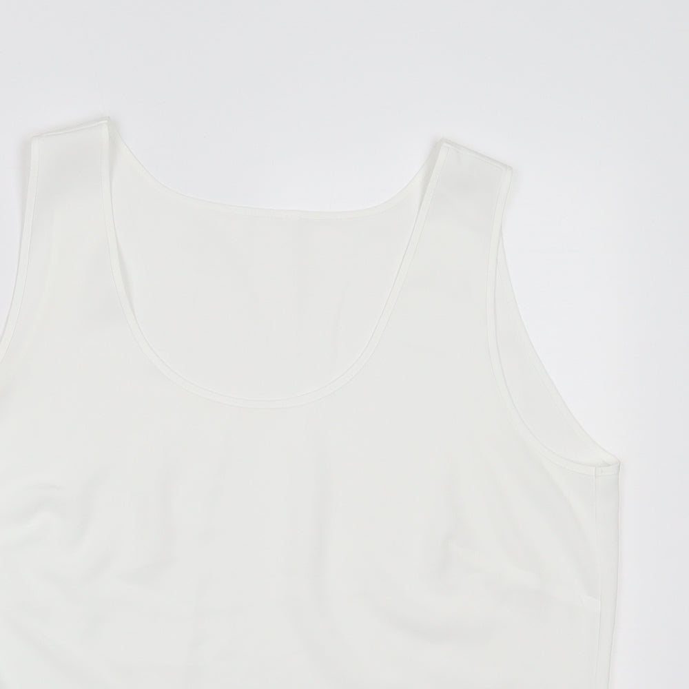 M&S Womens White   Basic Tank Size 16  -