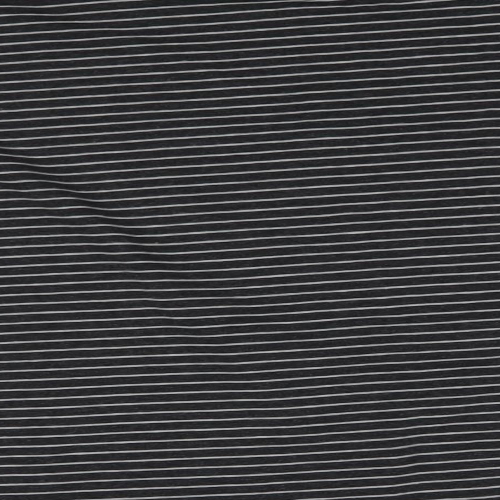 escape reality Womens Grey Striped  Basic T-Shirt Size M