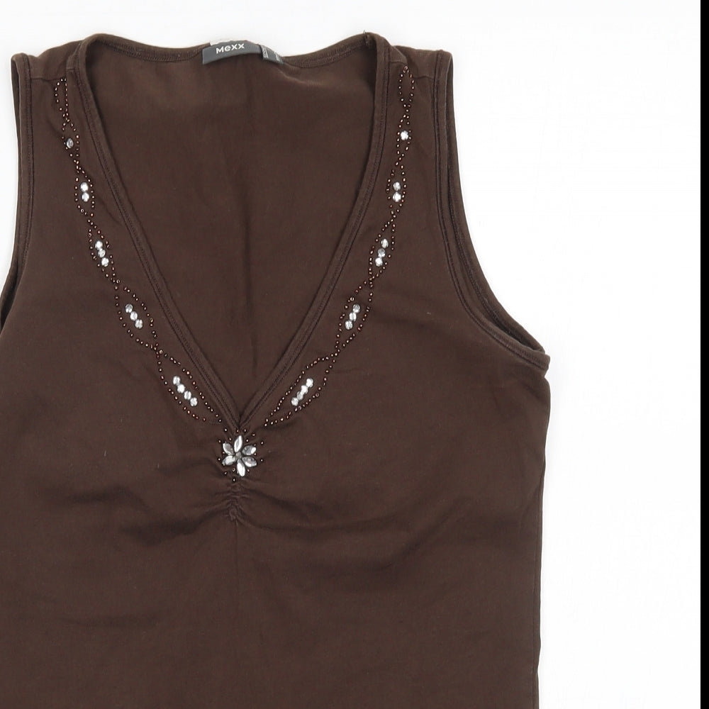 Mexx Womens Brown   Basic Blouse Size M