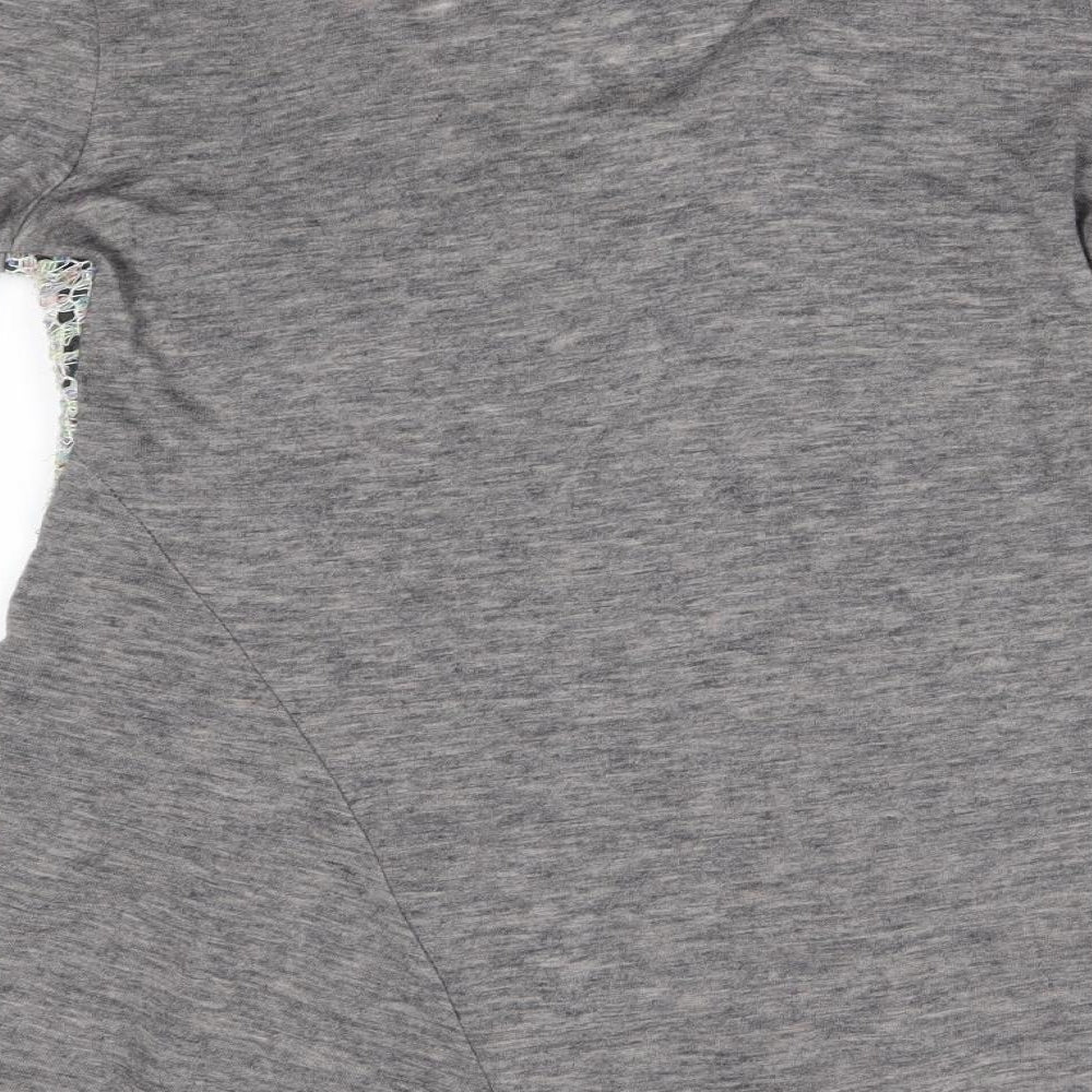 Peruggi Womens Grey   Basic Blouse Size L