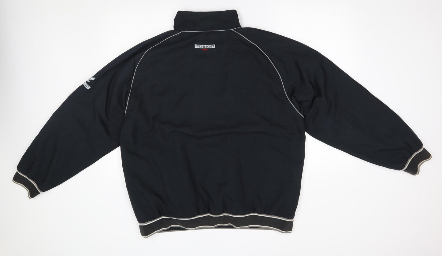 Lyle & Scott Mens Black   Full Zip Sweatshirt Size XL