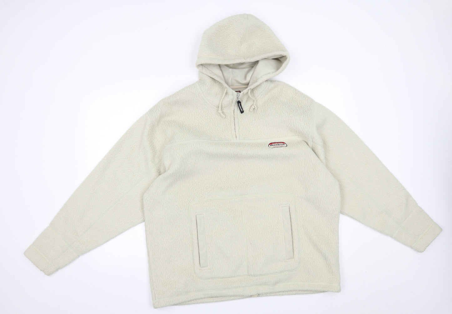 Reebok Mens Beige   Pullover Hoodie Size M