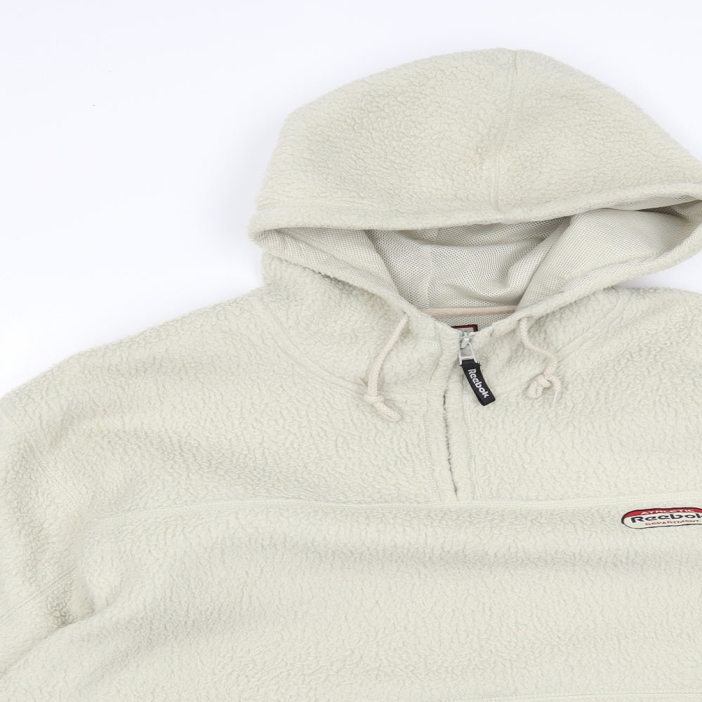 Reebok Mens Beige   Pullover Hoodie Size M