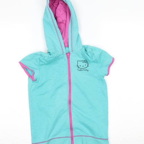 George Girls Blue   Full Zip Hoodie Size 10-11 Years  - hello kitty