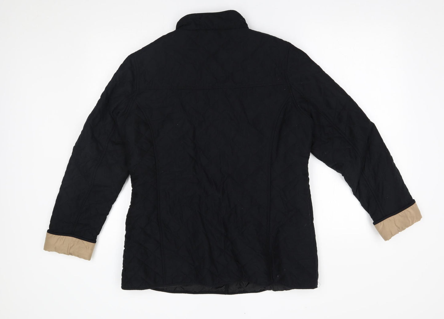M&S Womens Black   Quilted Jacket Size 14