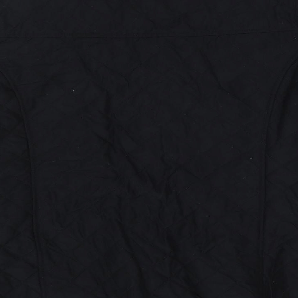 M&S Womens Black   Quilted Jacket Size 14