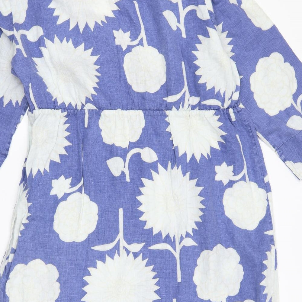 Boden Womens Blue Floral  Basic Blouse Size 18