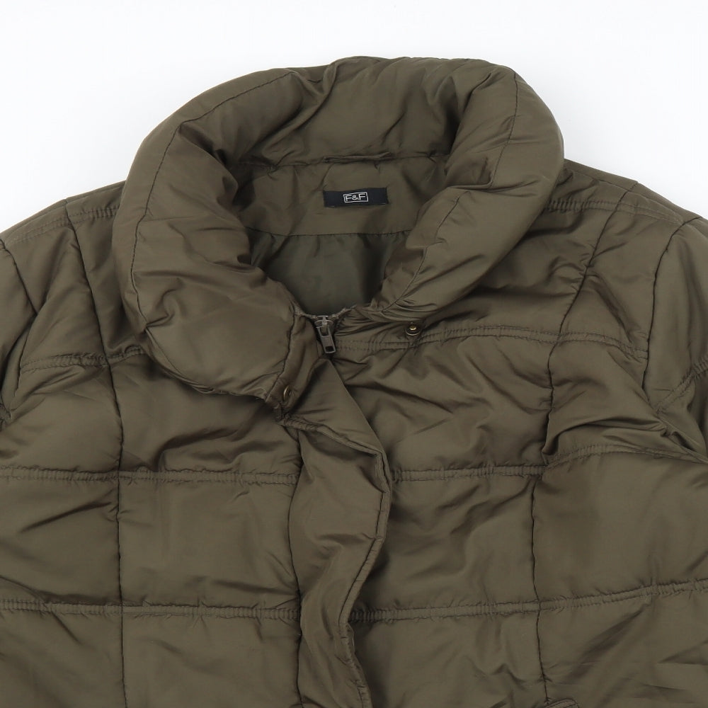 F&F Womens Green   Puffer Jacket Coat Size 20
