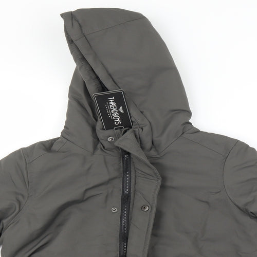 Threadboys Boys Grey   Basic Coat Coat Size 9-10 Years