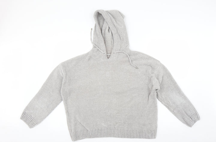 Primark Womens Grey   Pullover Hoodie Size L