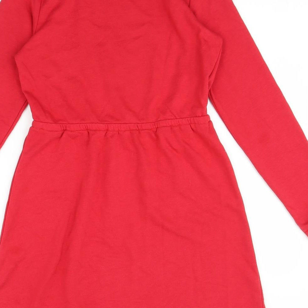 H&M Girls Red   Fit & Flare  Size 12-13 Years  - Christmas