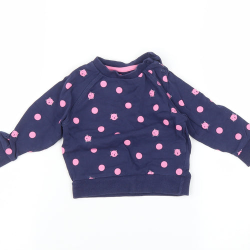 Mothercare Baby Multicoloured Polka Dot  Pullover Jumper Size 9-12 Months