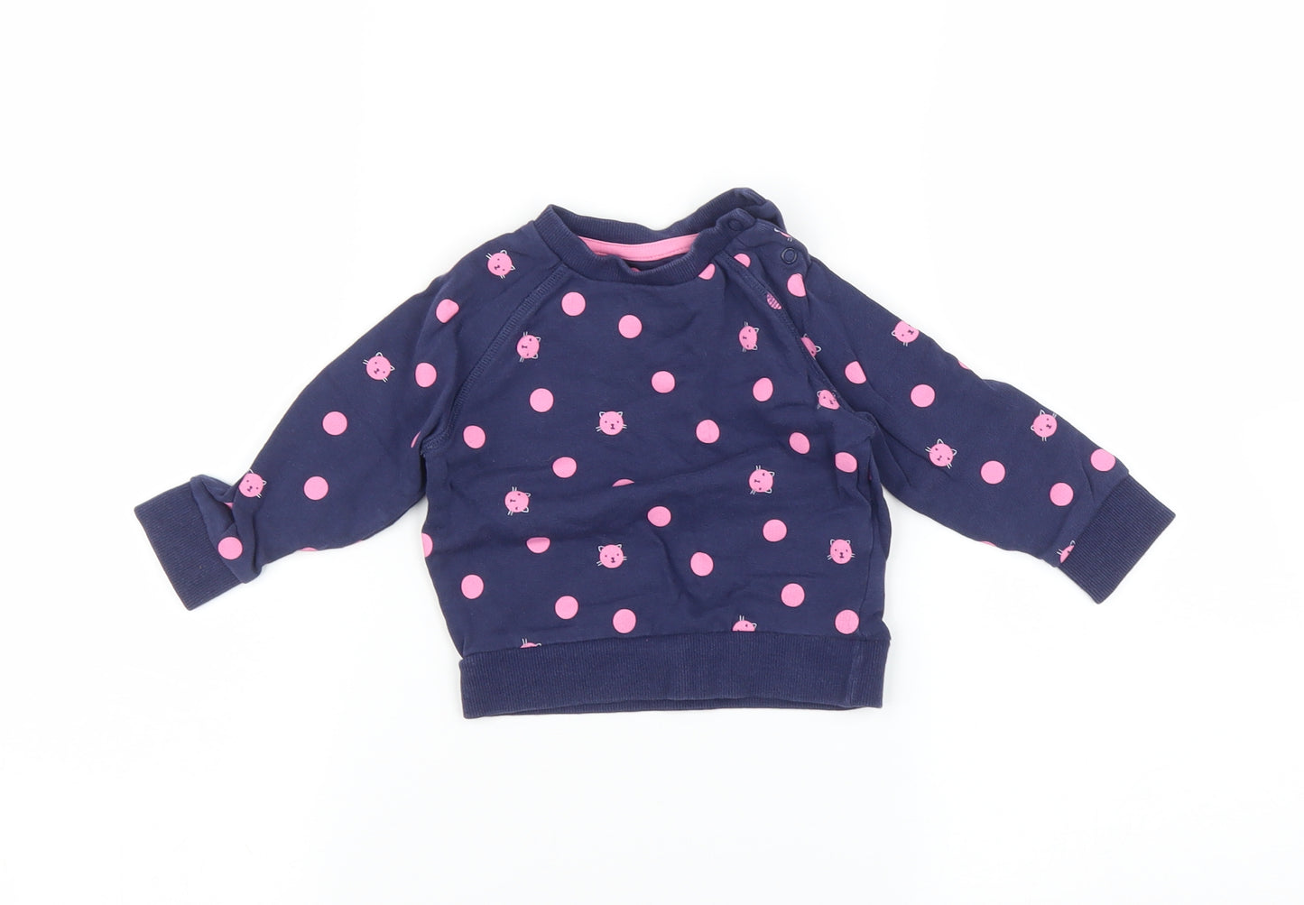 Mothercare Baby Multicoloured Polka Dot  Pullover Jumper Size 9-12 Months