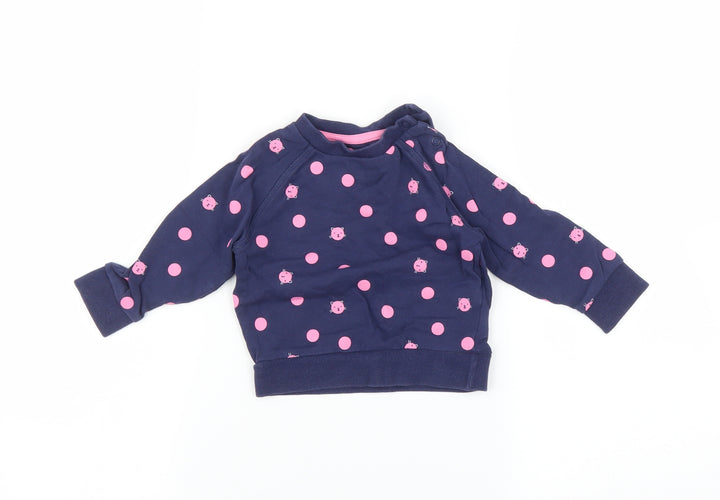 Mothercare Baby Multicoloured Polka Dot  Pullover Jumper Size 9-12 Months