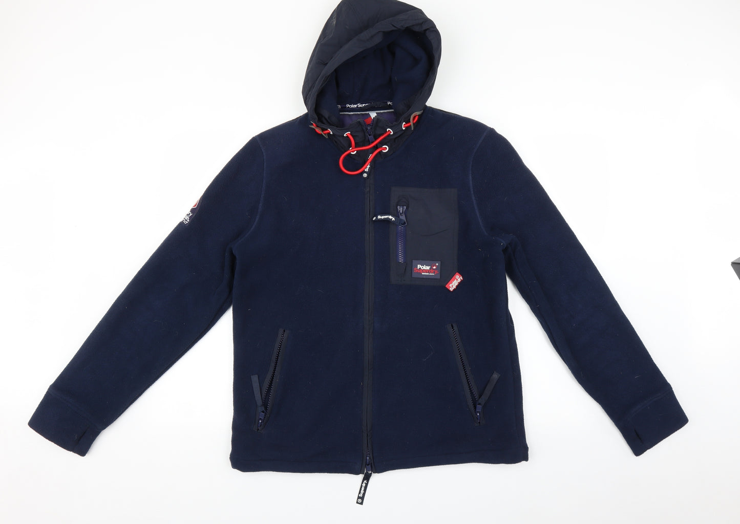 Superdry Mens Blue   Full Zip Hoodie Size L