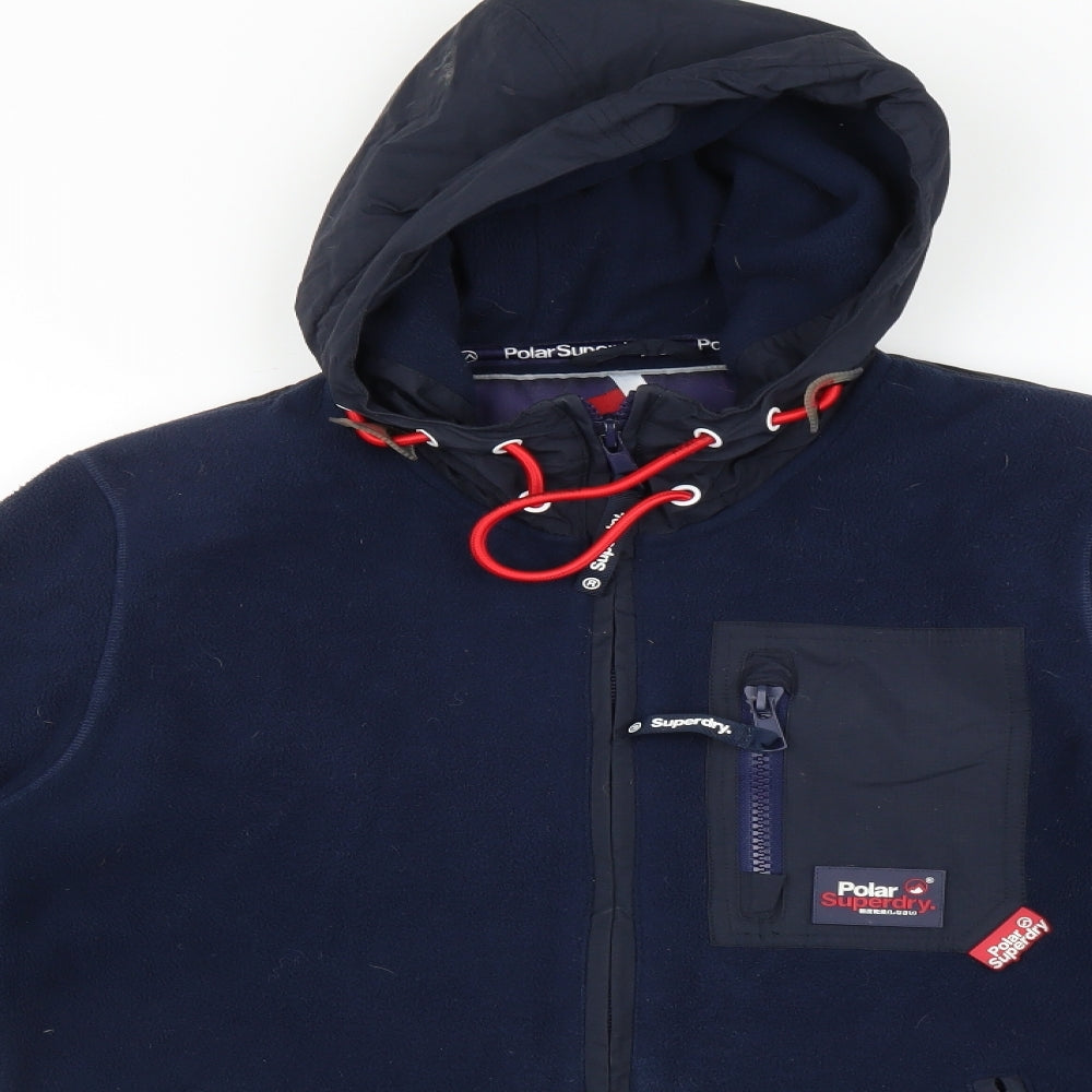 Superdry Mens Blue   Full Zip Hoodie Size L
