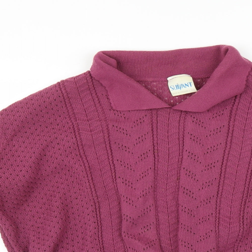 Suivant Womens Purple   Pullover Jumper Size L