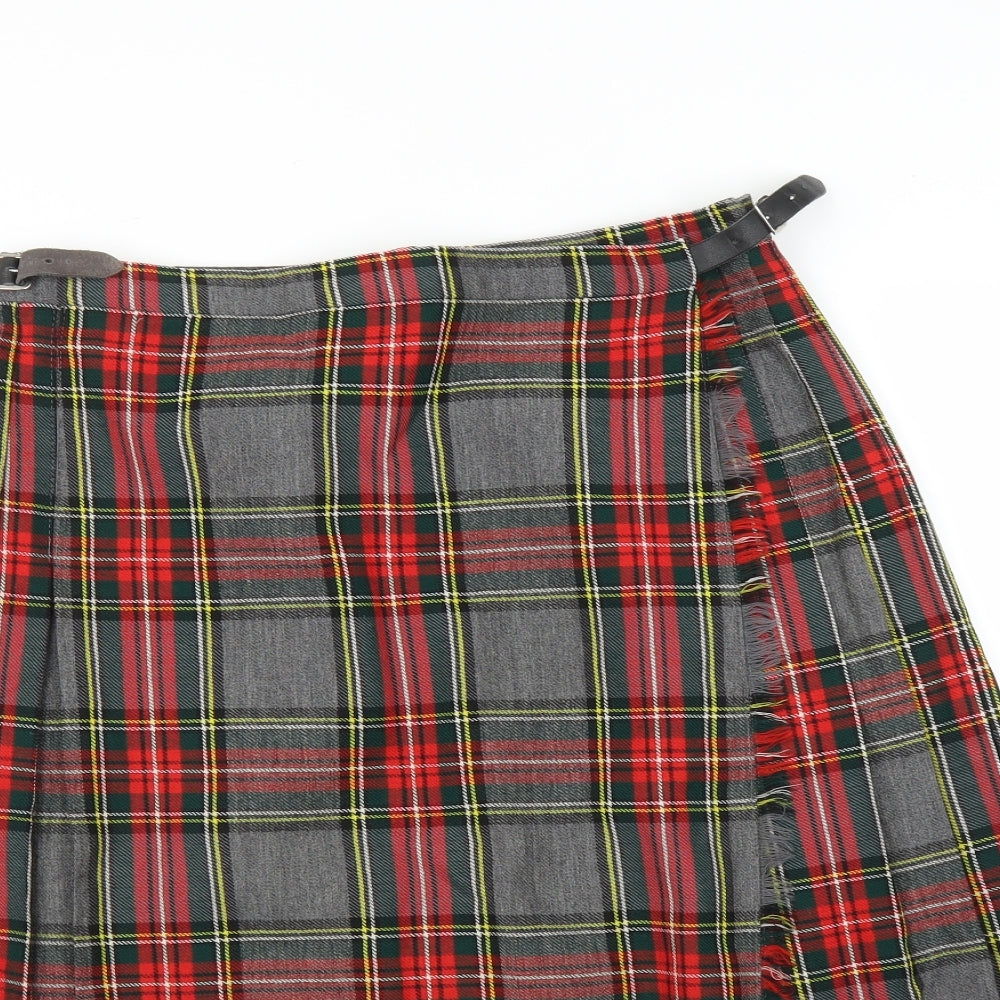 Royal Womens Multicoloured Check  Pleated Skirt Size 16
