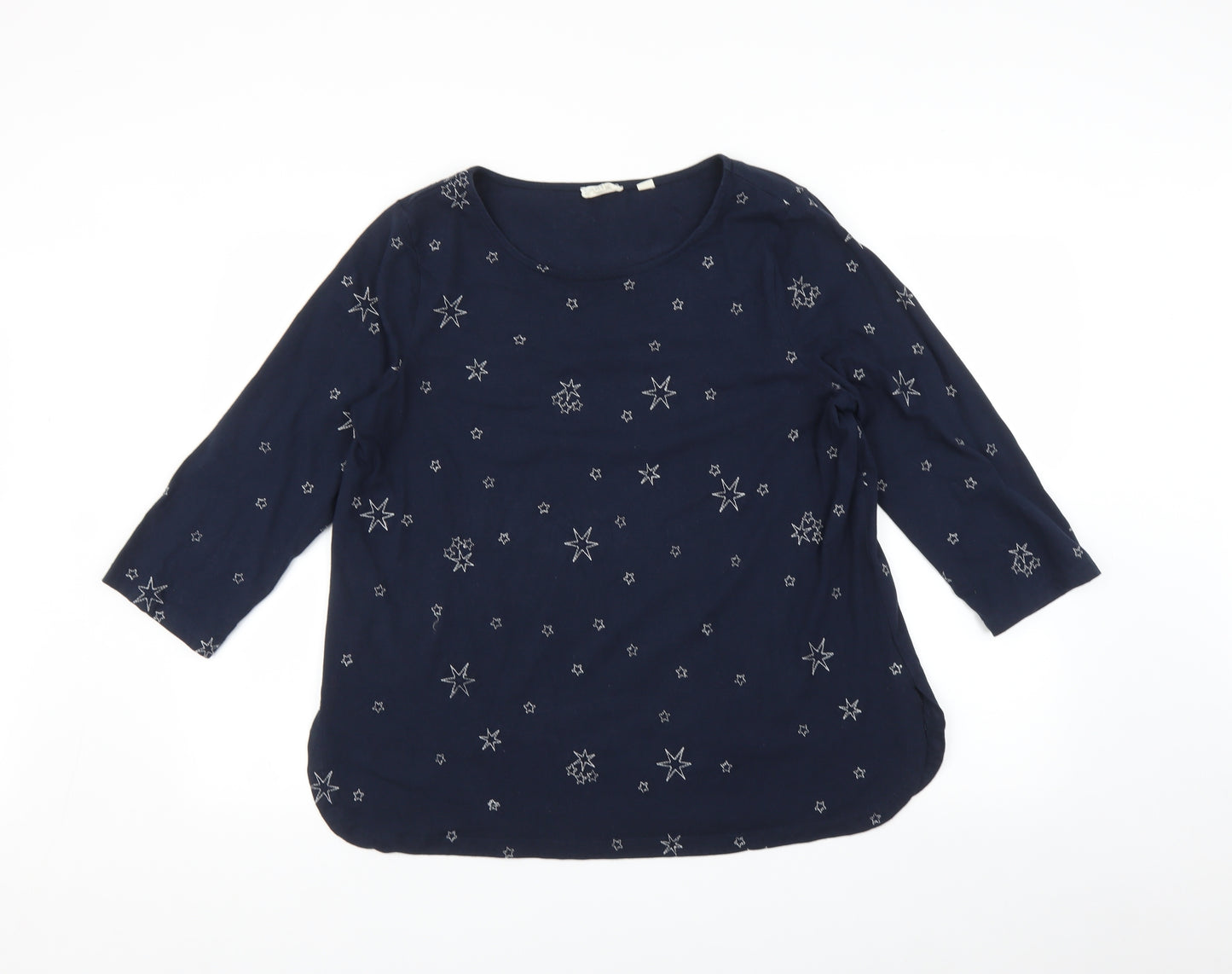 Fatface Womens Blue   Basic T-Shirt Size 16  - Star print
