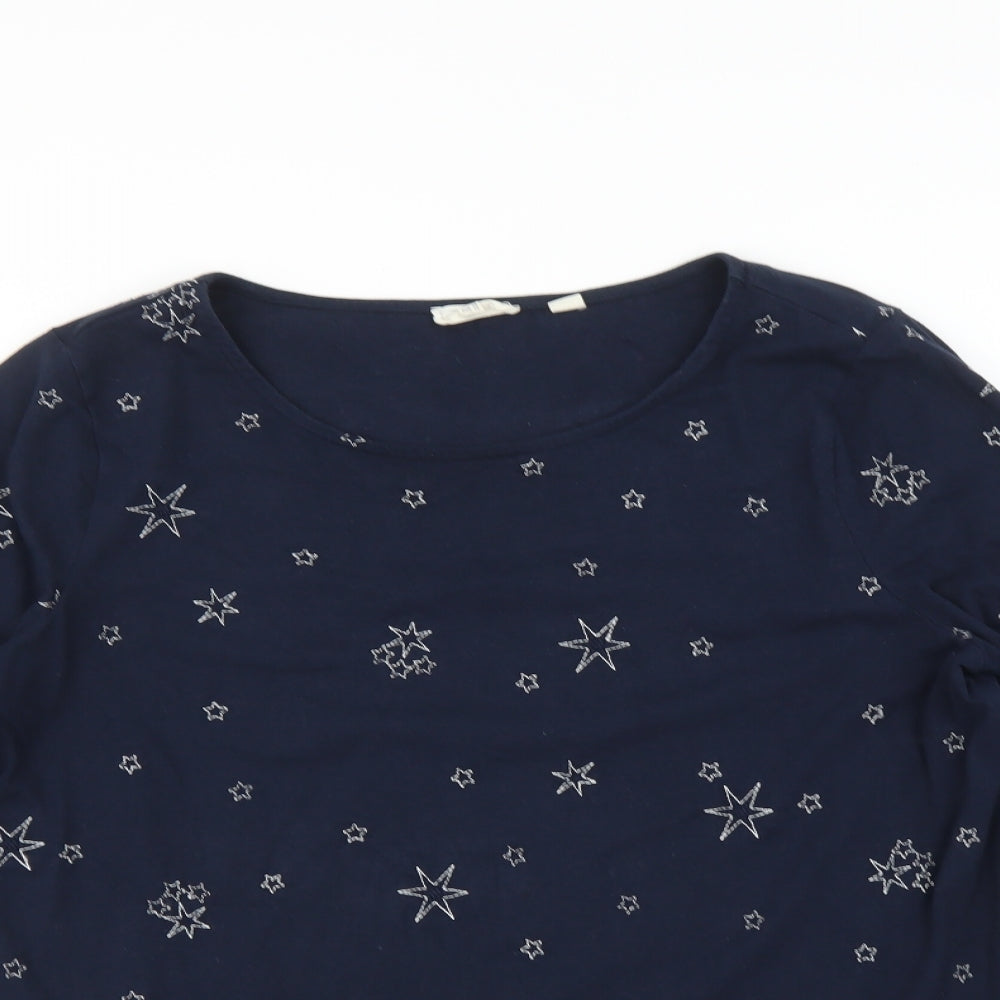 Fatface Womens Blue   Basic T-Shirt Size 16  - Star print