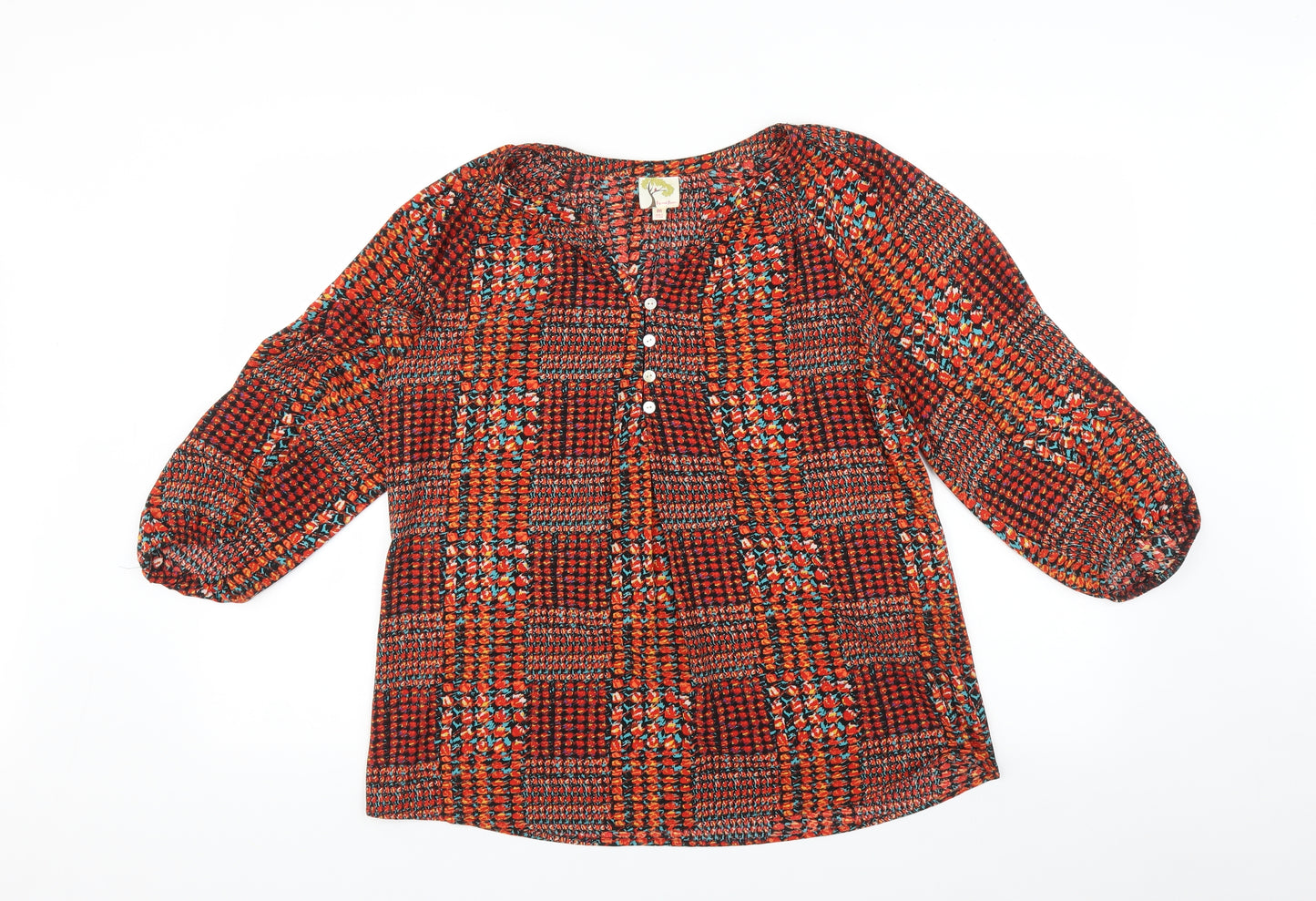 Fig and flames Womens Orange   Basic Blouse Size M