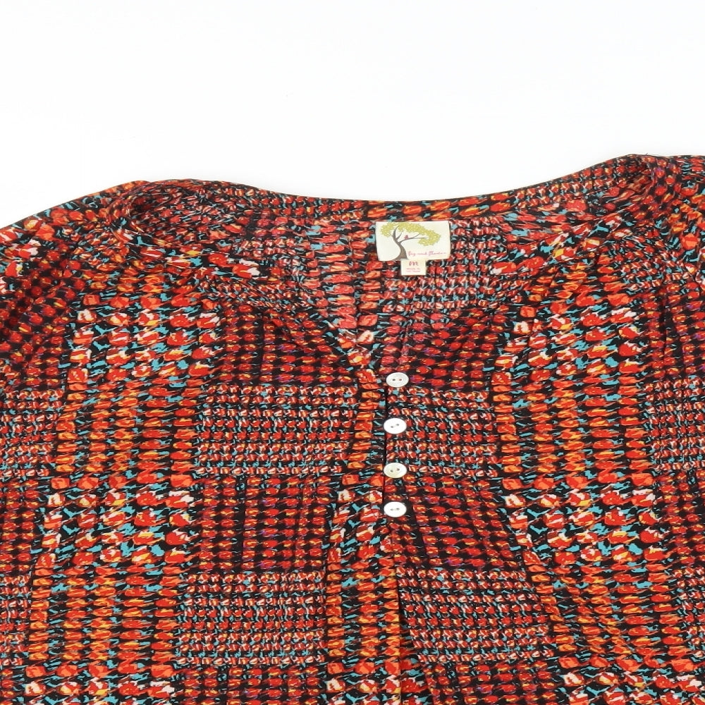 Fig and flames Womens Orange   Basic Blouse Size M