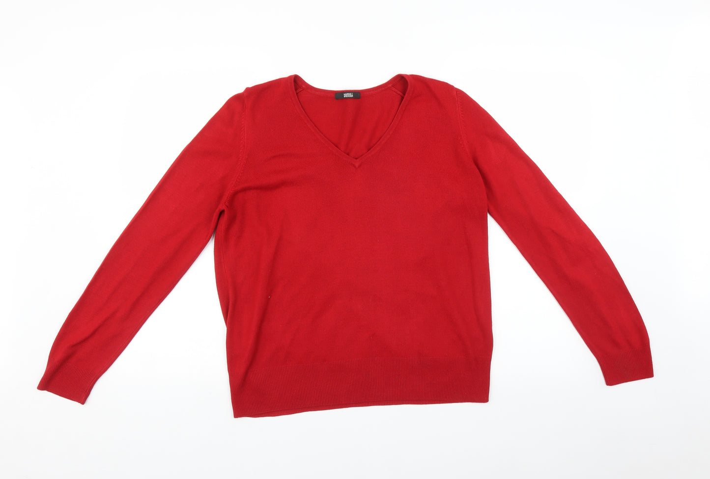 Marks and Spencer Womens Red   Pullover Jumper Size 14