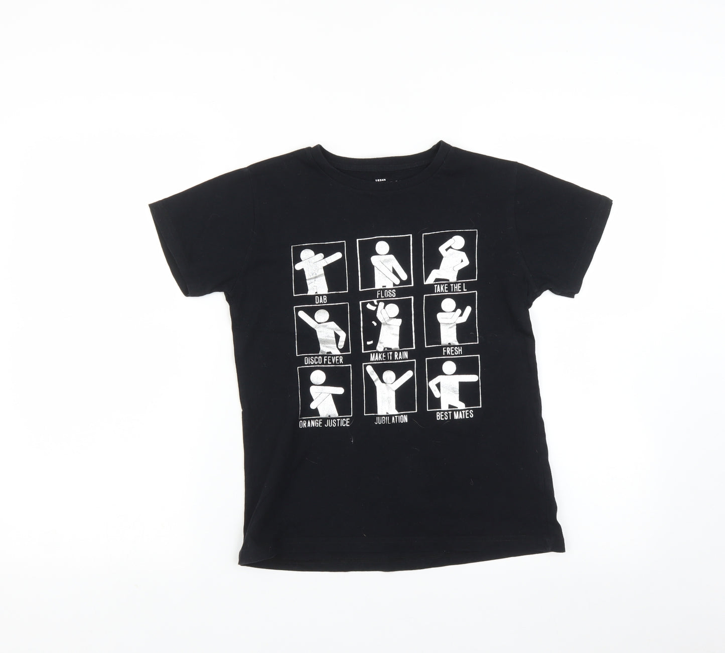 Urban outlaws Boys Black   Basic T-Shirt Size 9-10 Years