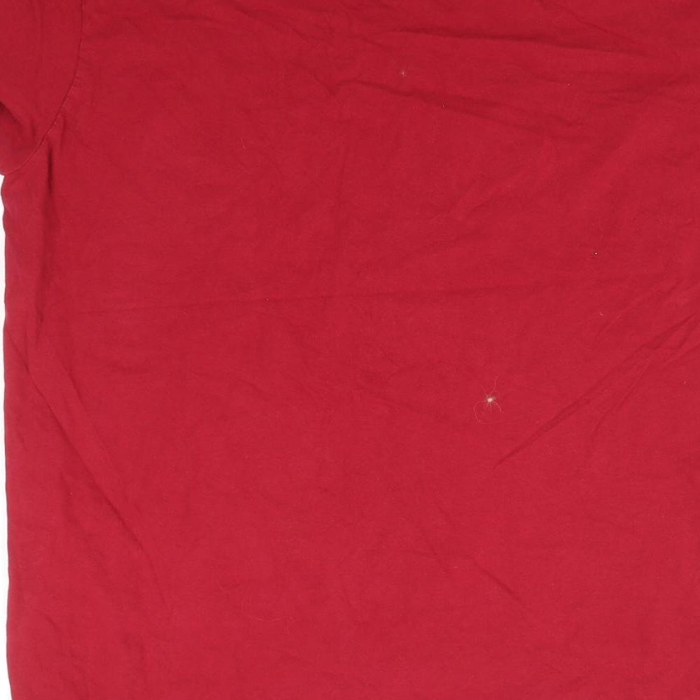 Gildan Mens Red    T-Shirt Size L  - Rick&Morty
